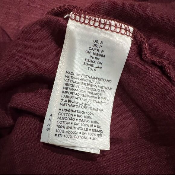 Anthropologie Daily Ritual Maroon Tee Shirt Dress Women’s Small - Picture 3 of 4